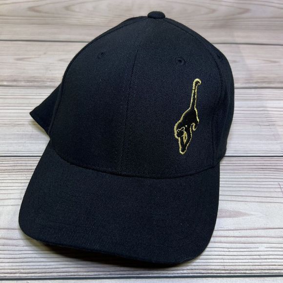 12 Monkeys Vapor Hat Flexfit Black Strapback Adjustable Cap Gold Logo Vape Brand - Picture 2 of 12